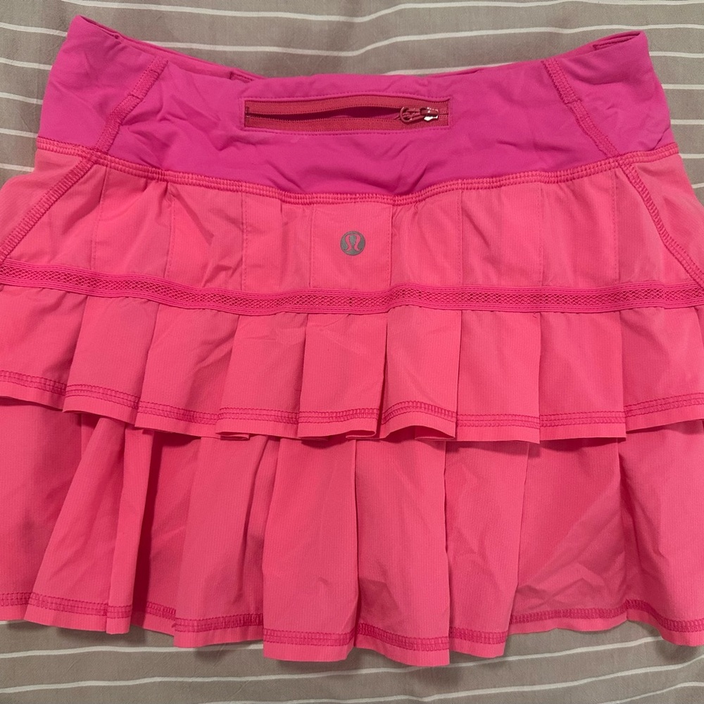 lululemon athletica Dual-Tone Pink Ruffle Skirt
